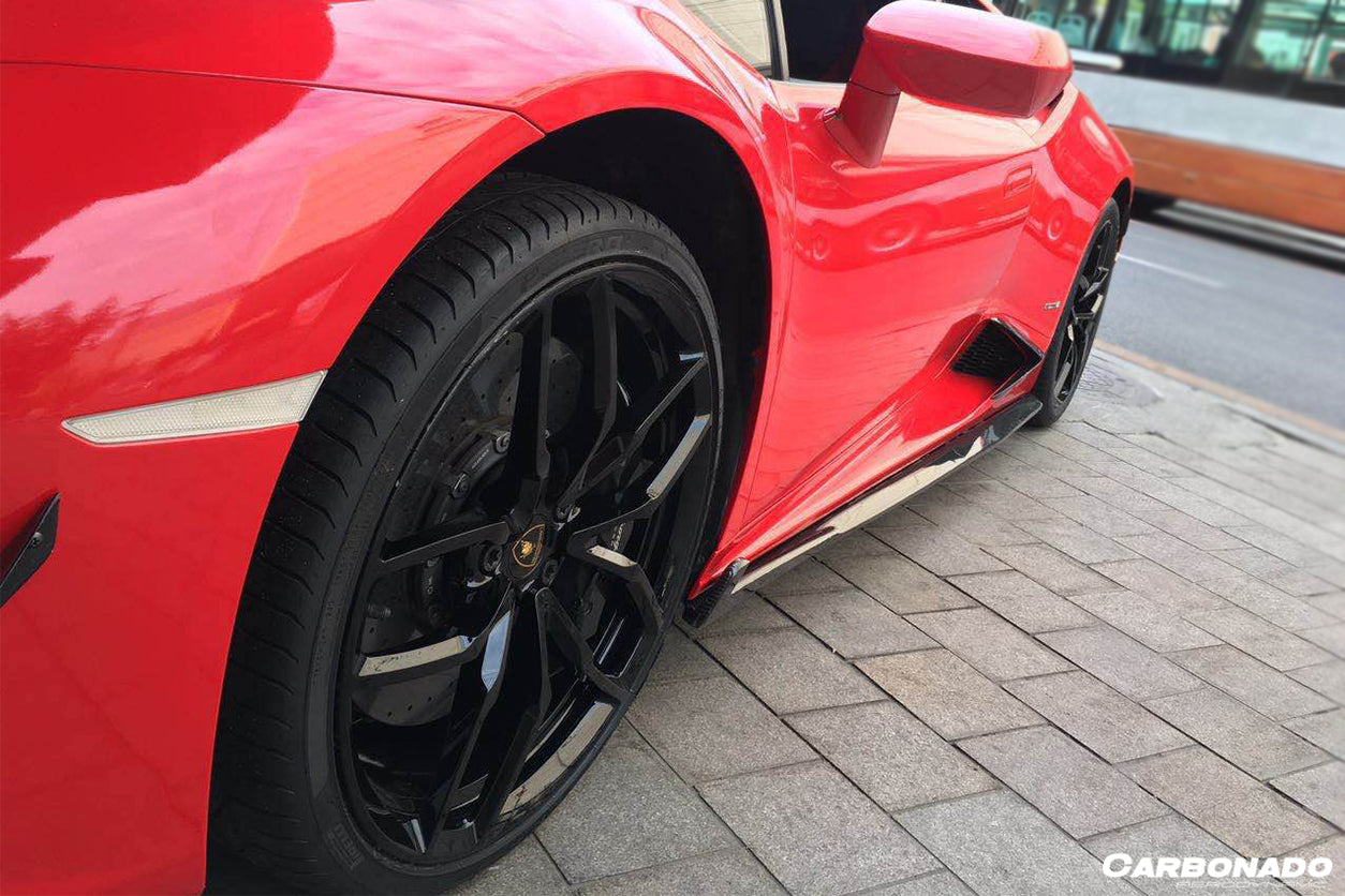 2015 - 2019 Lamborghini Huracan LP610 & LP580 RZS Style Carbon Fiber Side Skirts Under Board