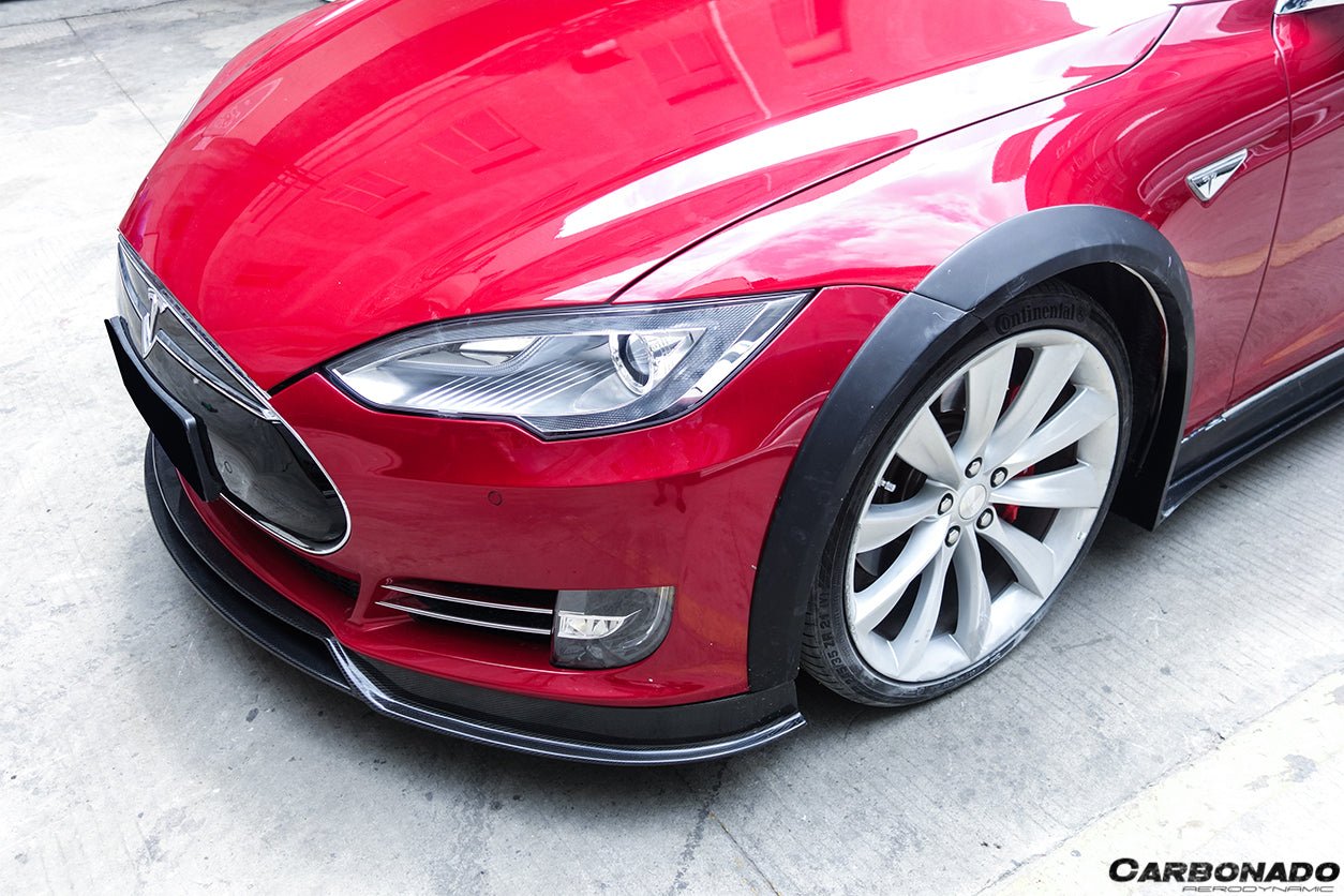 2012 - 2015 Tesla S Pre-facelift RS Style Carbon Fiber Front Lip