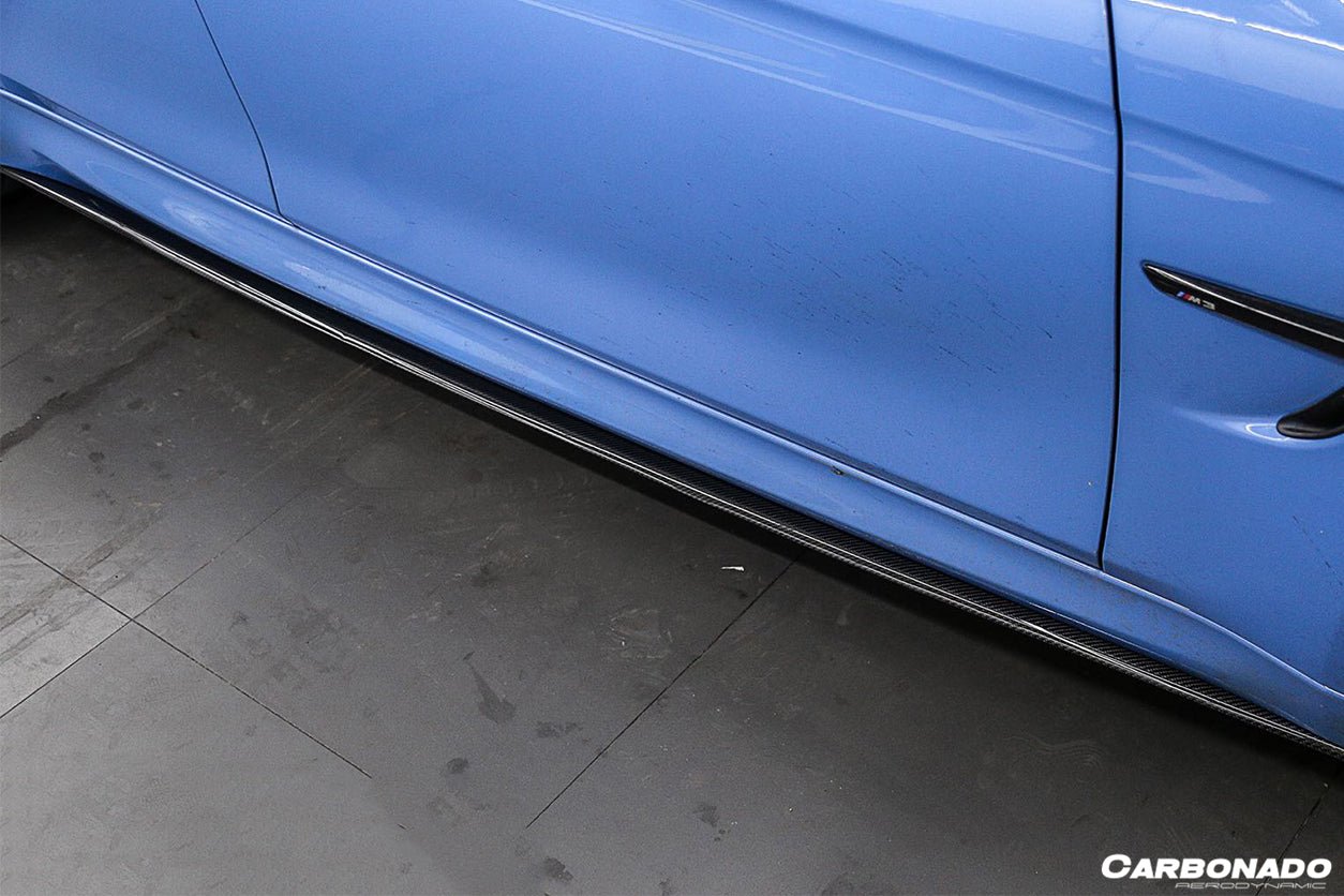 2014-2020 BMW M3 F80 & M4 F82 MP Style Carbon Fiber Side Skirts Under Board