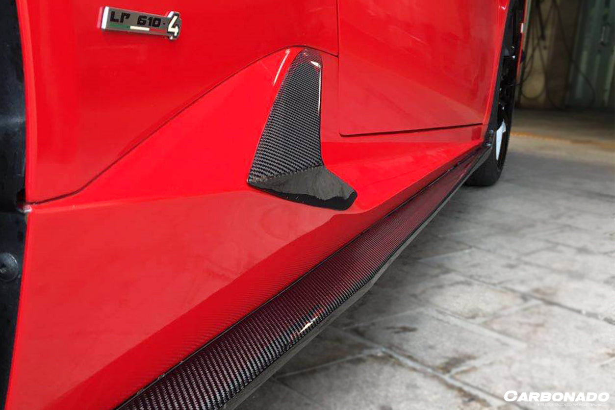 2015 - 2019 Lamborghini Huracan LP610 & LP580 RZS Style Carbon Fiber Side Skirts Under Board