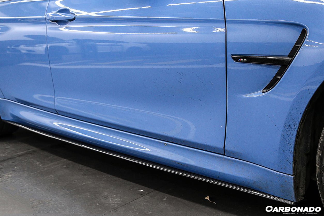 2014-2020 BMW M3 F80 & M4 F82 MP Style Carbon Fiber Side Skirts Under Board
