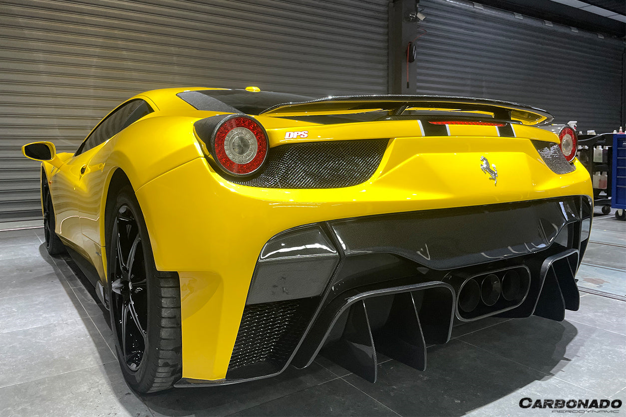 2010 - 2015 Ferrari 458 Italy/Spider VRS Style Rear Bumper W/ Tips