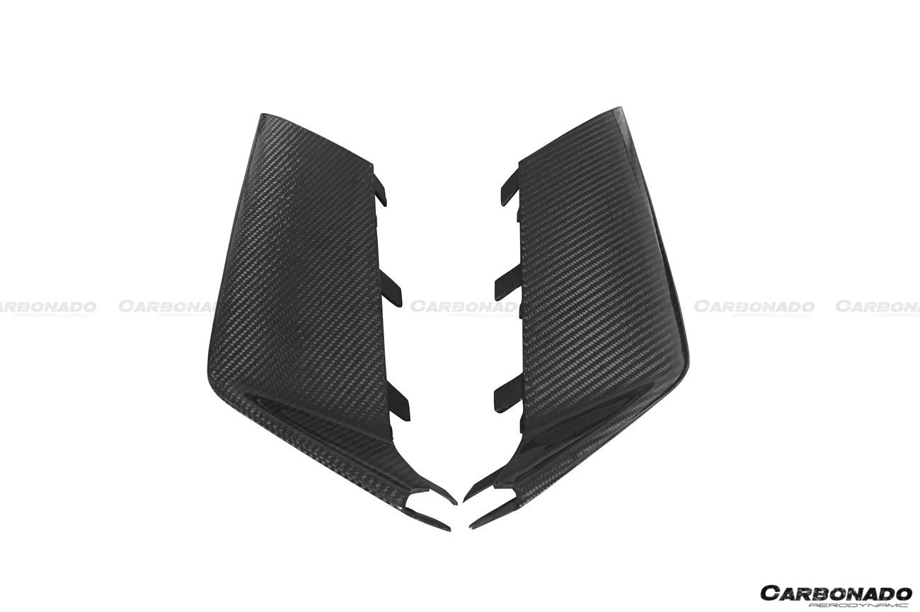 2013 - 2018 Audi RS6 Avant BS Style Carbon Fiber Front Bumper Caps