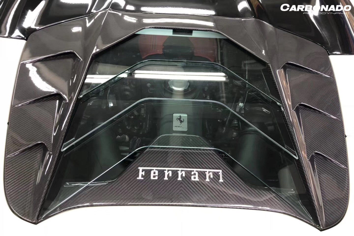 2015 - 2020 Ferrari 488 Spyder MSY Style Carbon Fiber Engine Hood