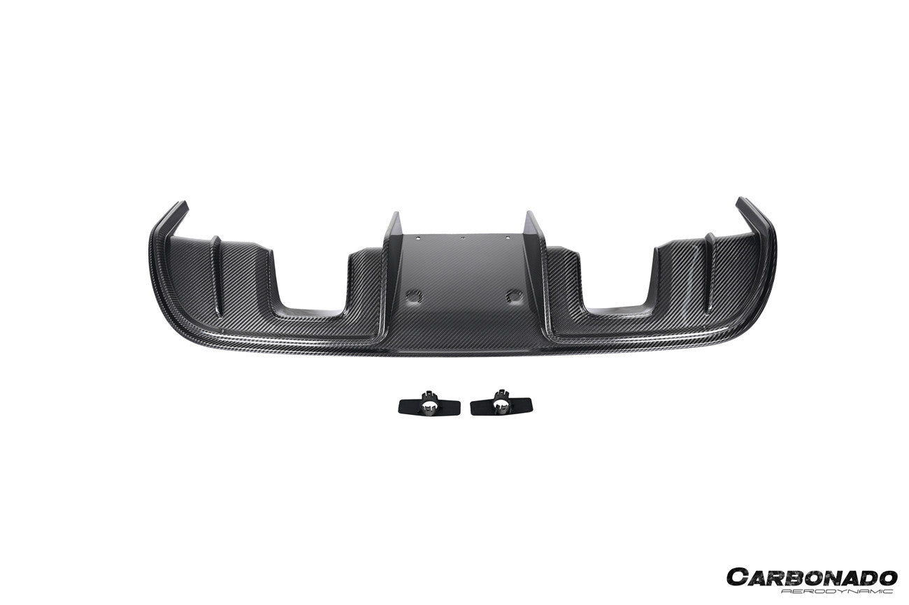 Porsche 718 Cayman Boxster GT4 Style Dry Carbon Fiber Rear Diffuser Lip 2017-2025