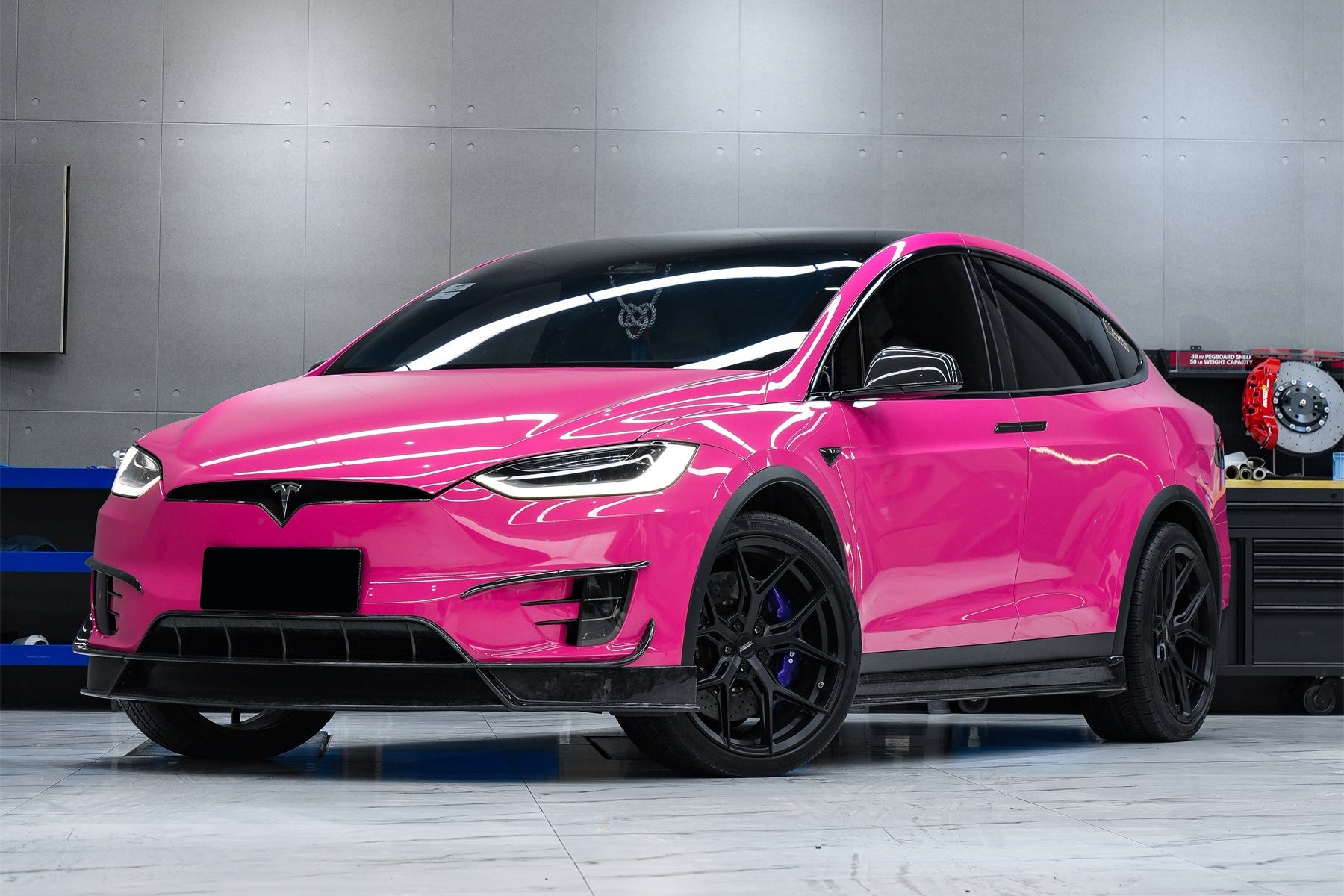 2019 - 2021 Tesla Model X SUV RZS Style Carbon Fiber Full Kit