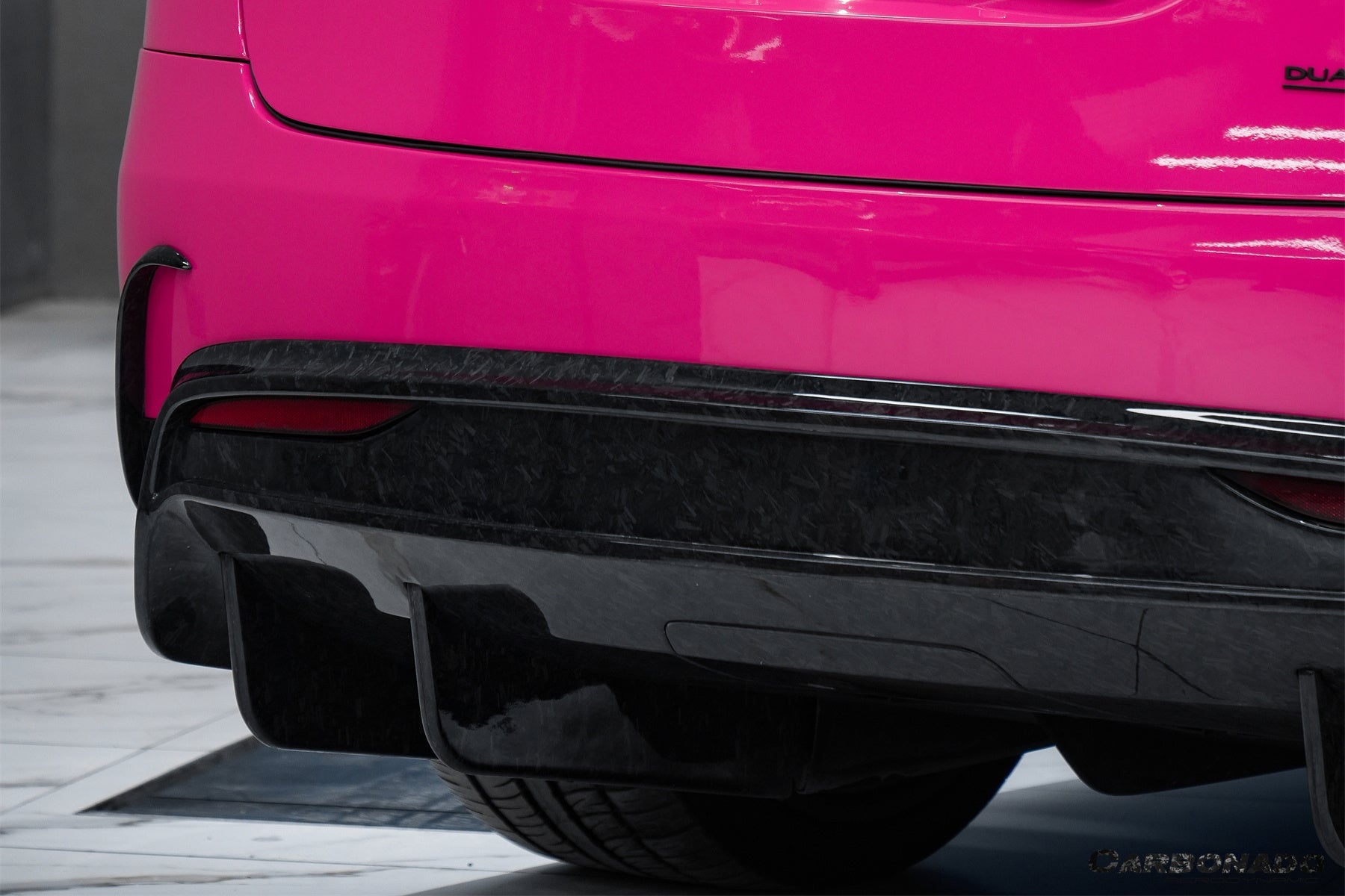 2019 - 2021 Tesla Model X SUV RZS Style Carbon Fiber Rear Diffuser