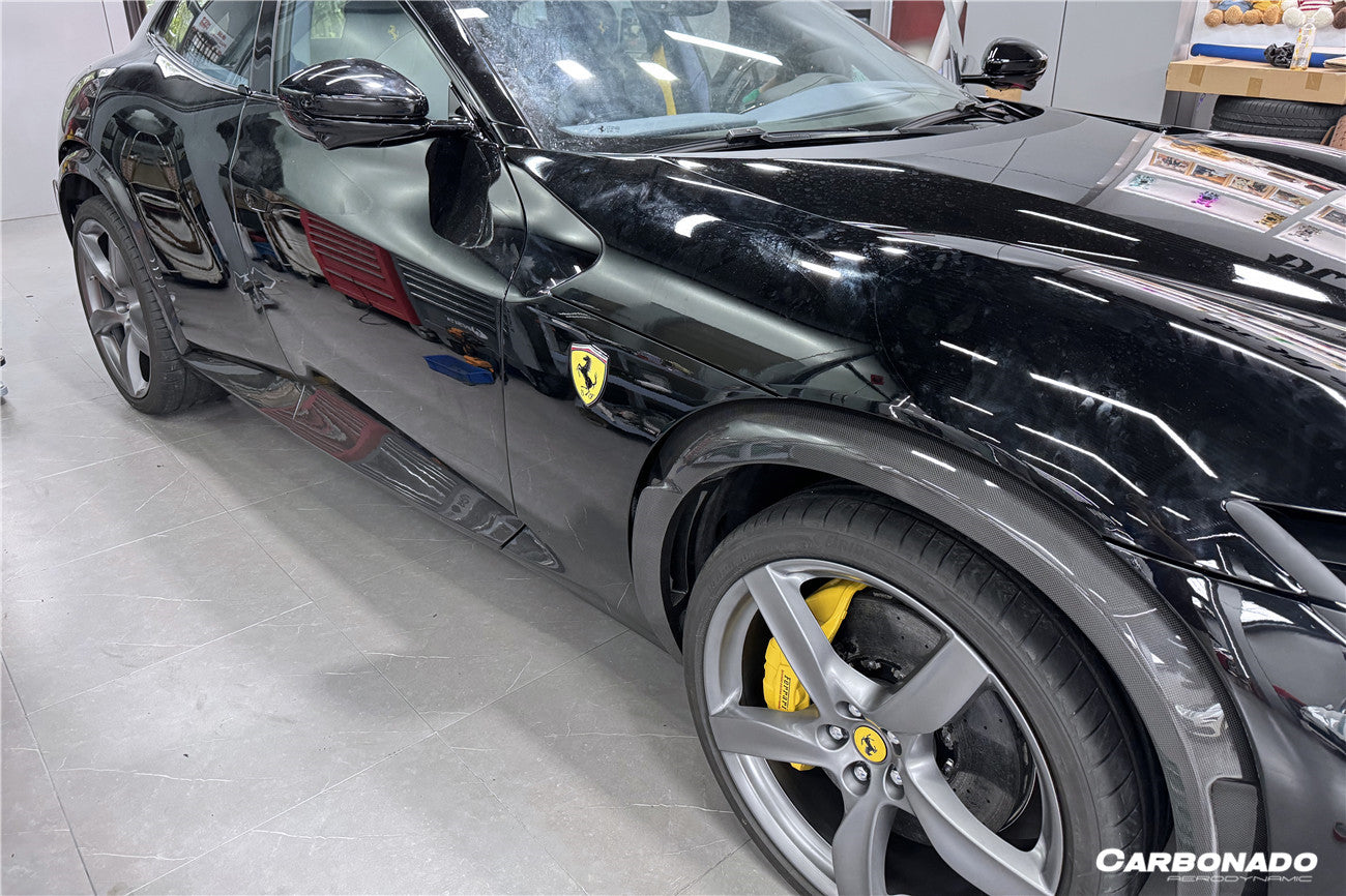 2023-2025 Ferrari Purosangue OEM Style Dry Carbon Side Skirts
