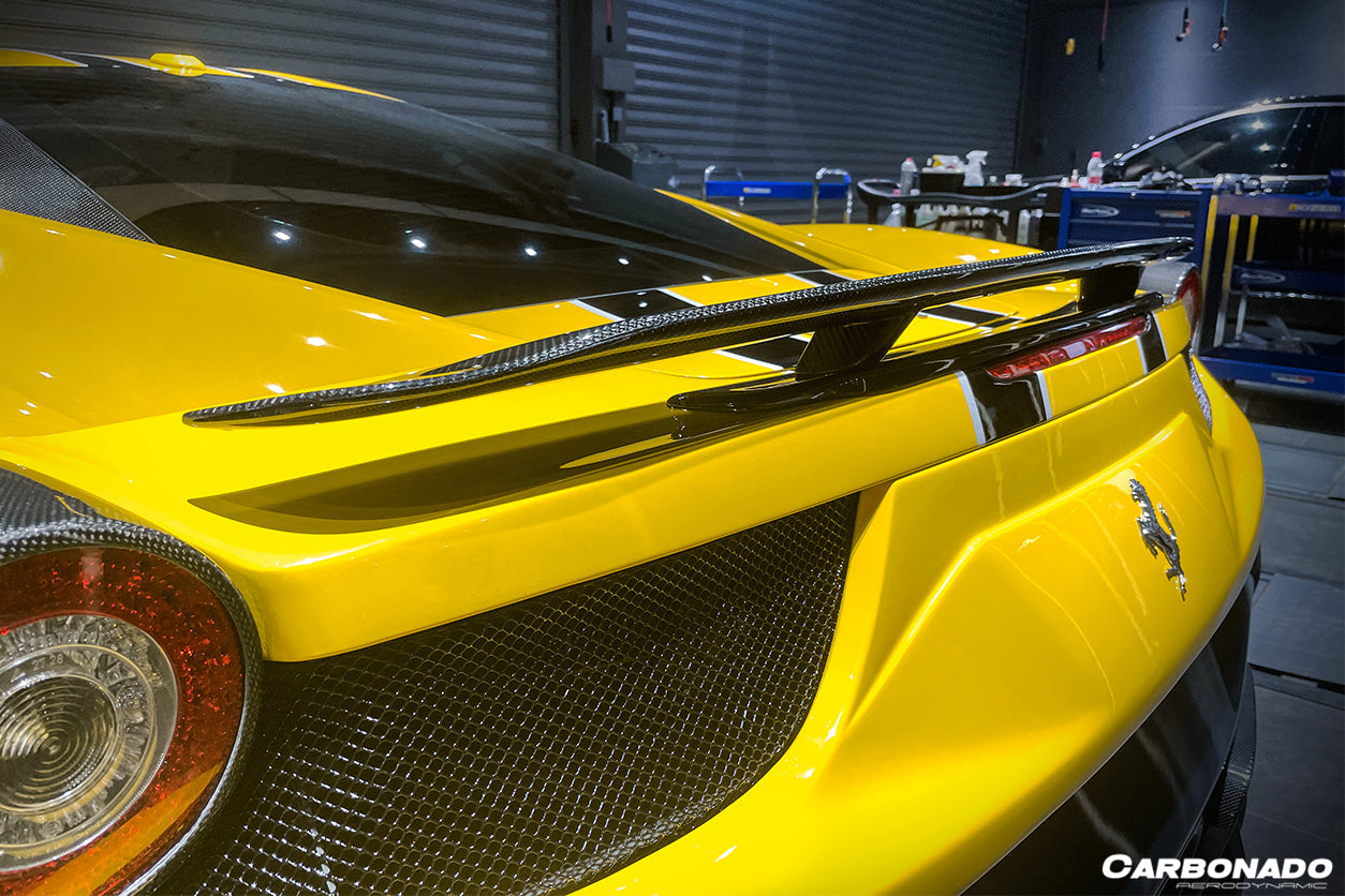 2010 - 2015 Ferrari 458 Coupe & Spider VT Style Carbon Fiber Trunk Spoiler