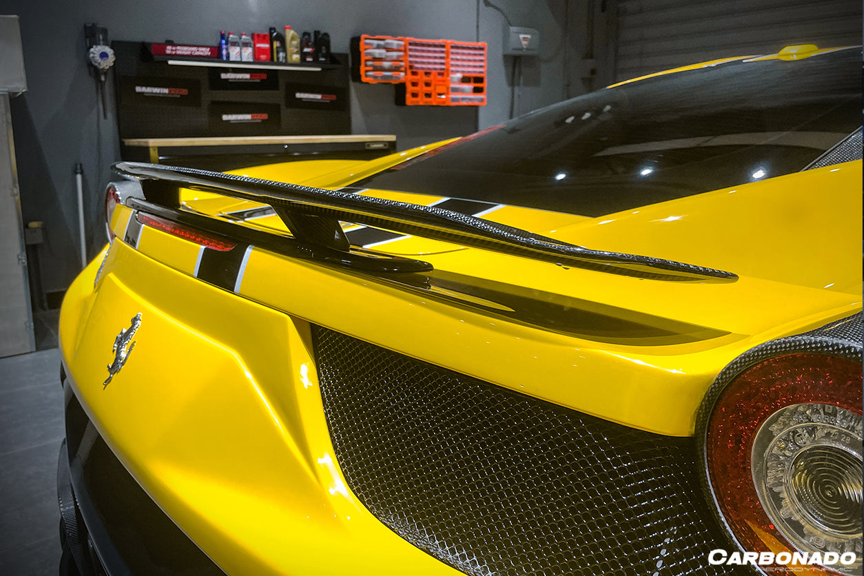 2010 - 2015 Ferrari 458 Coupe & Spider VT Style Carbon Fiber Trunk Spoiler