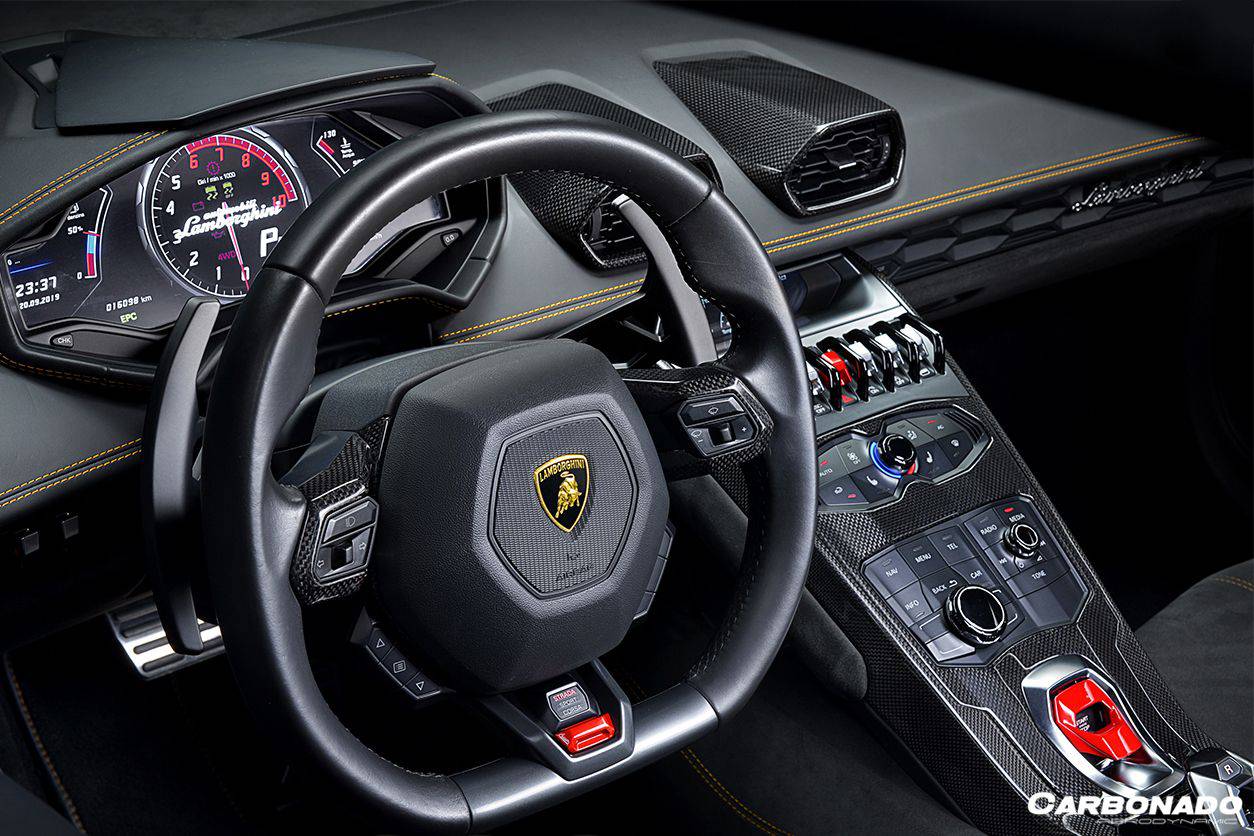 2015-2019 Lamborghini Huracan LP610 & LP580 & EVO OEM Style Autoclave Carbon Fiber Center Console Tunnel - Carbonado
