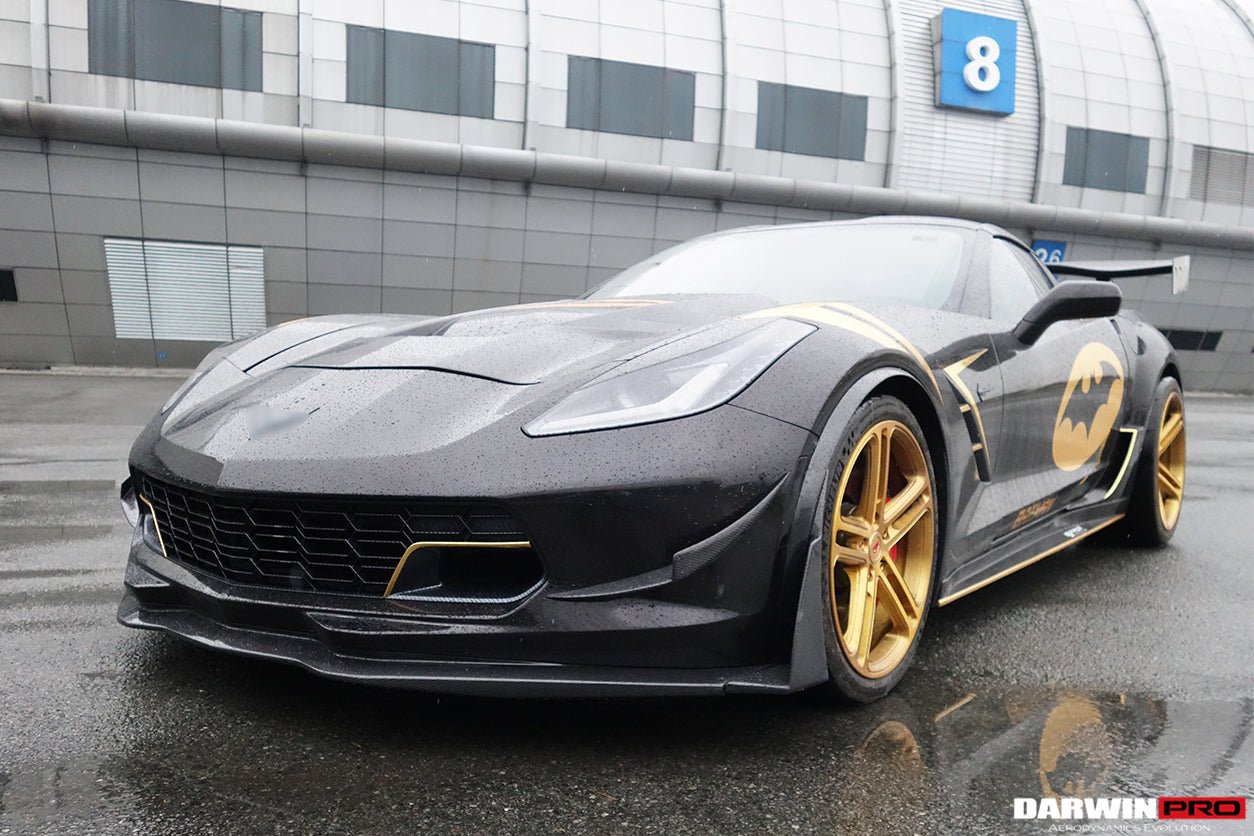 2013-2019 Corvette C7 Z51 Z06 Grandsport Carbon Fiber Front Lip with Winglets