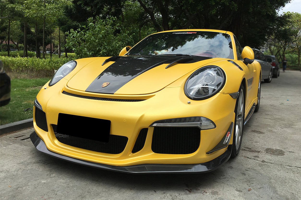 2012 - 2015 Porsche 911 991.1 Carrera/Targa S/4/4S GT3 Style Front Bumper Canards