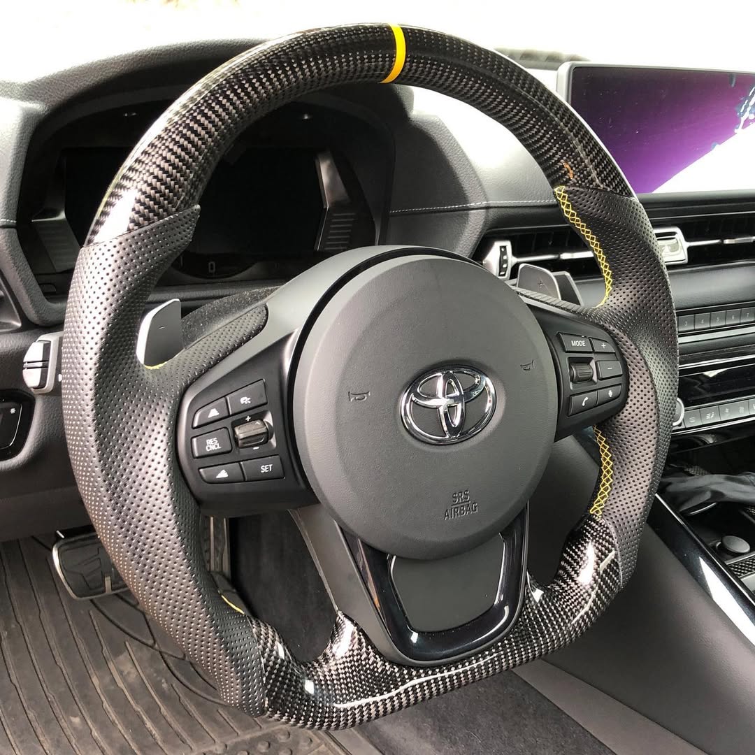 Toyota Supra A90 A91 Custom Carbon Fiber Steering Wheel 2020-Up