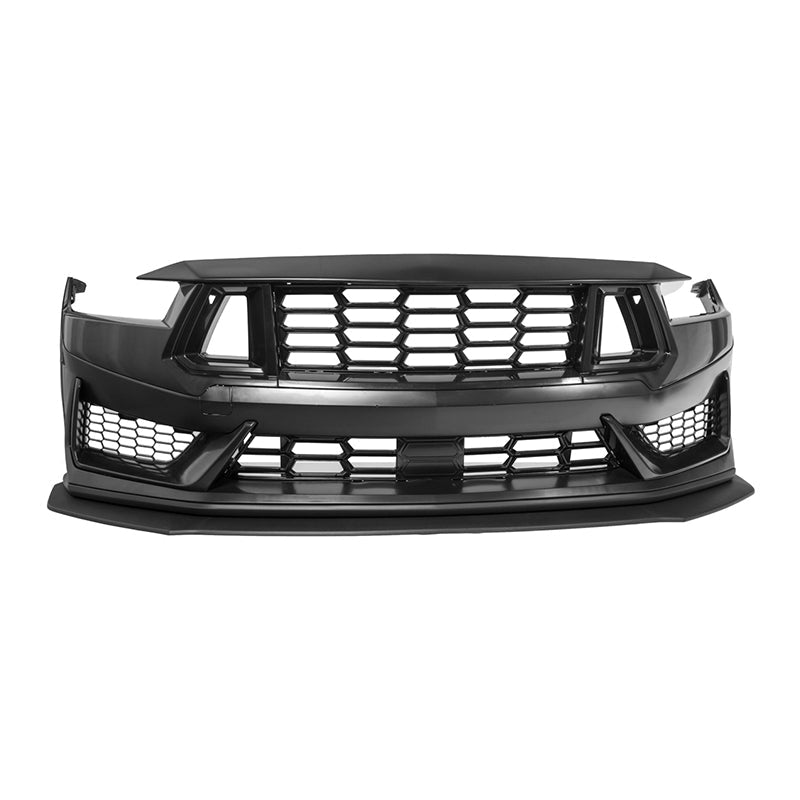 Ford Mustang S650 Dark Horse Style Primed Black Front Bumper Conversion Kit 2024-Up