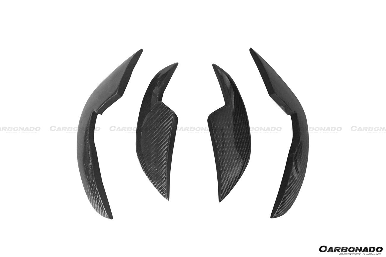 2013 - 2018 Audi RS6 Avant BS Style Carbon Fiber Front Bumper Canards