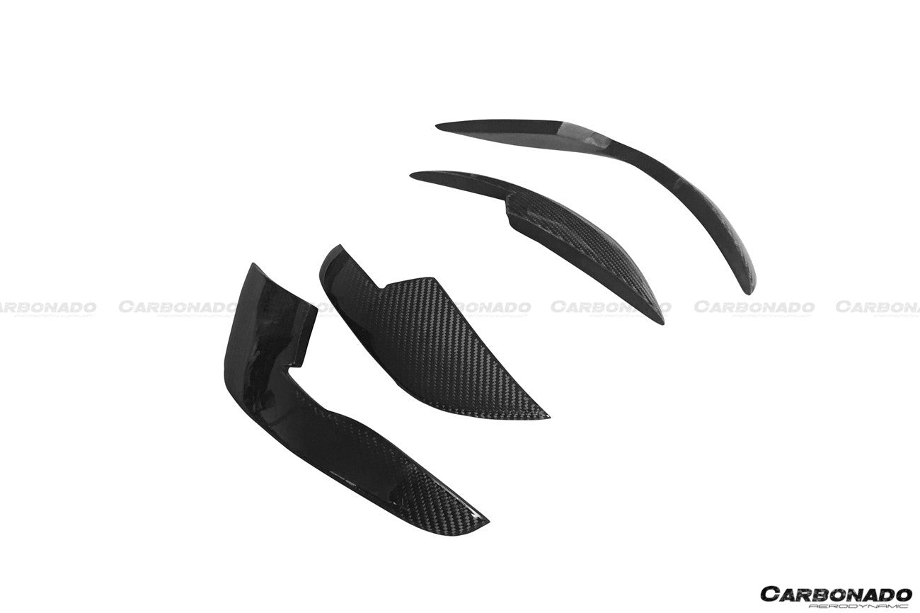 2013 - 2018 Audi RS6 Avant BS Style Carbon Fiber Front Bumper Canards