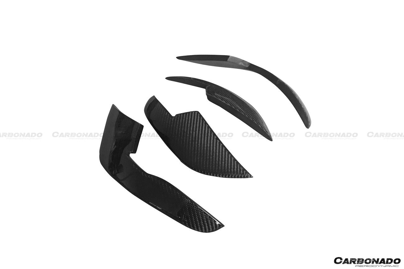 2013 - 2018 Audi RS6 Avant BS Style Carbon Fiber Front Bumper Canards