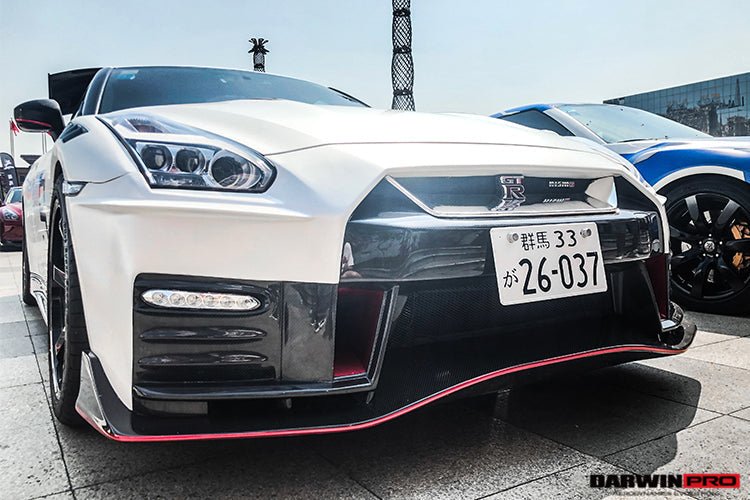 2017 - 2022 Nissan GTR R35 EBA NSM Style Partial Carbon Fiber Front Bumper