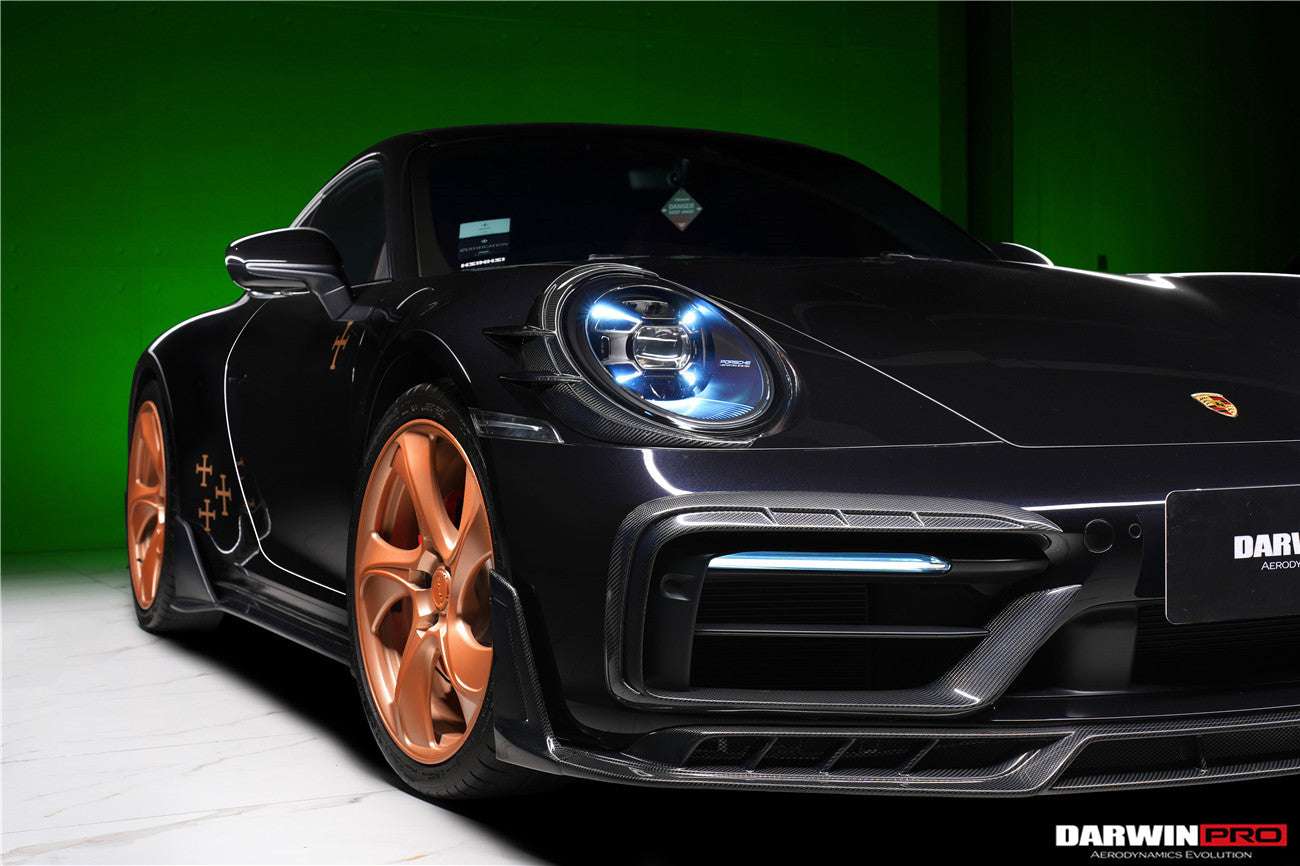 2019 - 2024 Porsche 911 992 Carrera & 4 & 4S & Targa & Cabriolet SD-Sport Design Model BKSSII Style Front Bumper Lip Splitter