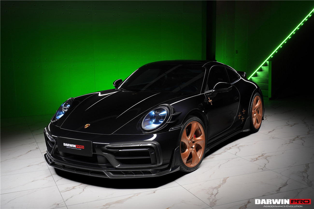2019 - 2024 Porsche 911 992 Carrera & 4 & 4S & Targa & Cabriolet SD-Sport Design Model BKSSII Style Front Bumper Lip Splitter