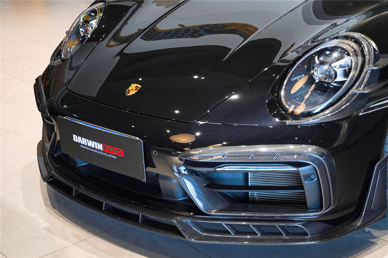 2019 - 2024 Porsche 911 992 Carrera & 4 & 4S & Targa & Cabriolet SD-Sport Design Model BKSSII Style Front Bumper Lip Splitter
