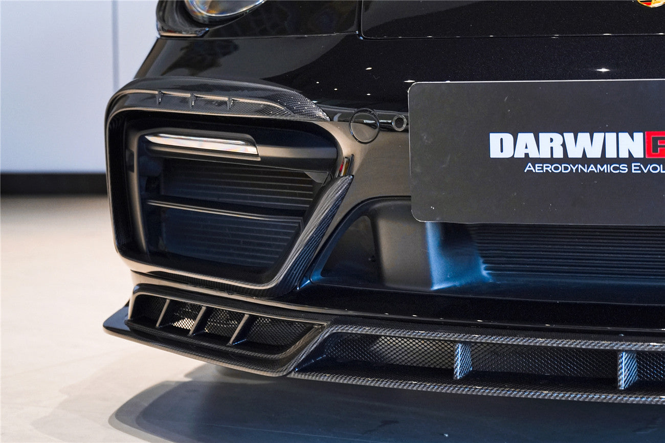 2019 - 2024 Porsche 911 992 Carrera & 4 & 4S & Targa & Cabriolet SD-Sport Design Model BKSSII Style Front Bumper Lip Splitter