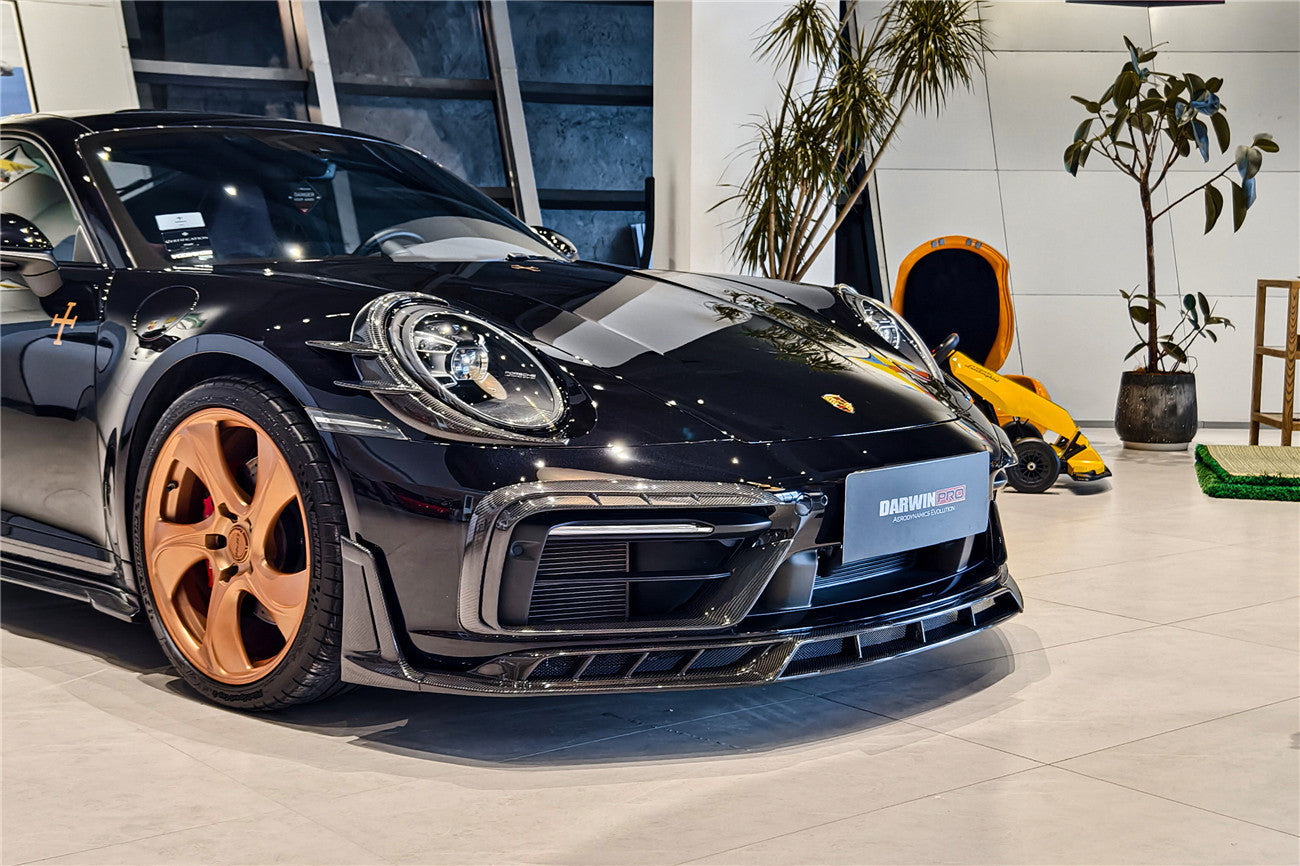 2019 - 2024 Porsche 911 992 Carrera & 4 & 4S & Targa & Cabriolet SD-Sport Design Model BKSSII Style Front Bumper Lip Splitter