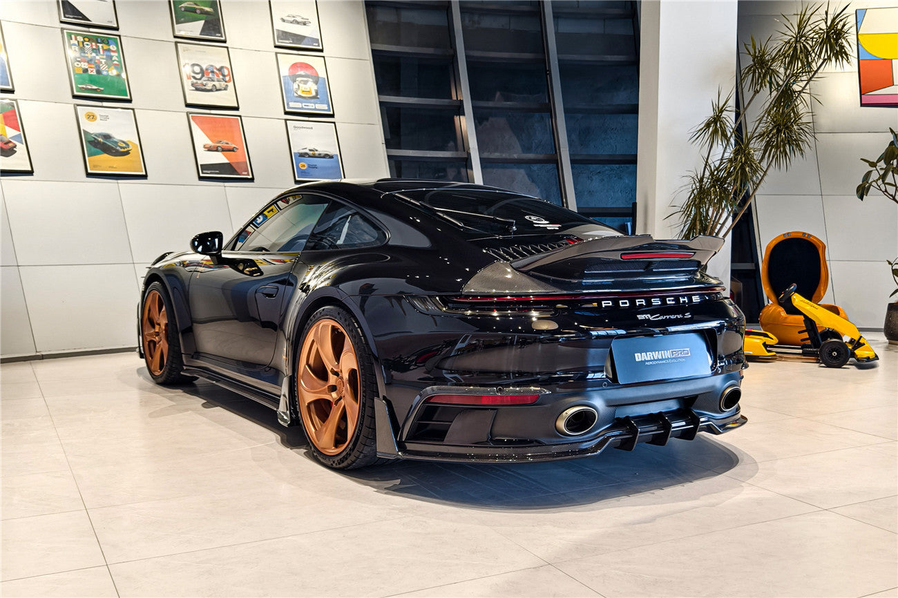 2019 - 2024 Porsche 911 992 Carrera & 4 & 4S & Targa & Cabriolet SD-Sport Design Model BKSSII Style Rear Lip