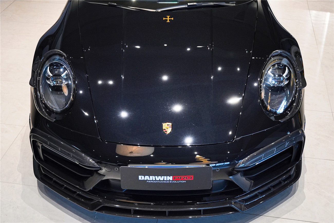 2019 - 2024 Porsche 911 992 Carrera & 4 & 4S & Targa & Cabriolet SD-Sport Design Model BKSSII Style Front Bumper Lip Splitter
