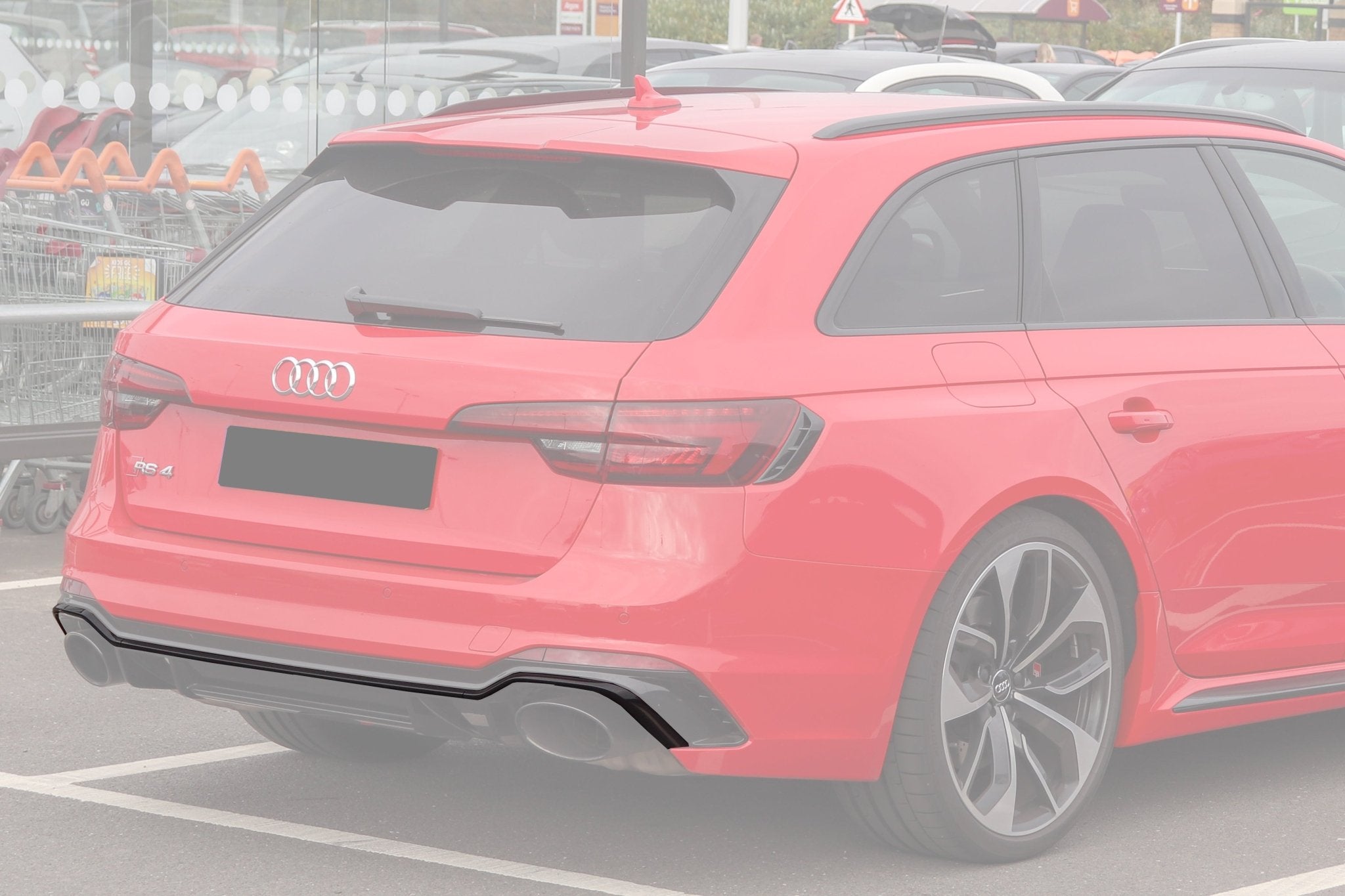 2017 - 2024 Audi RS4 B9 Carbon Fiber Rear Diffuser Trim Lip