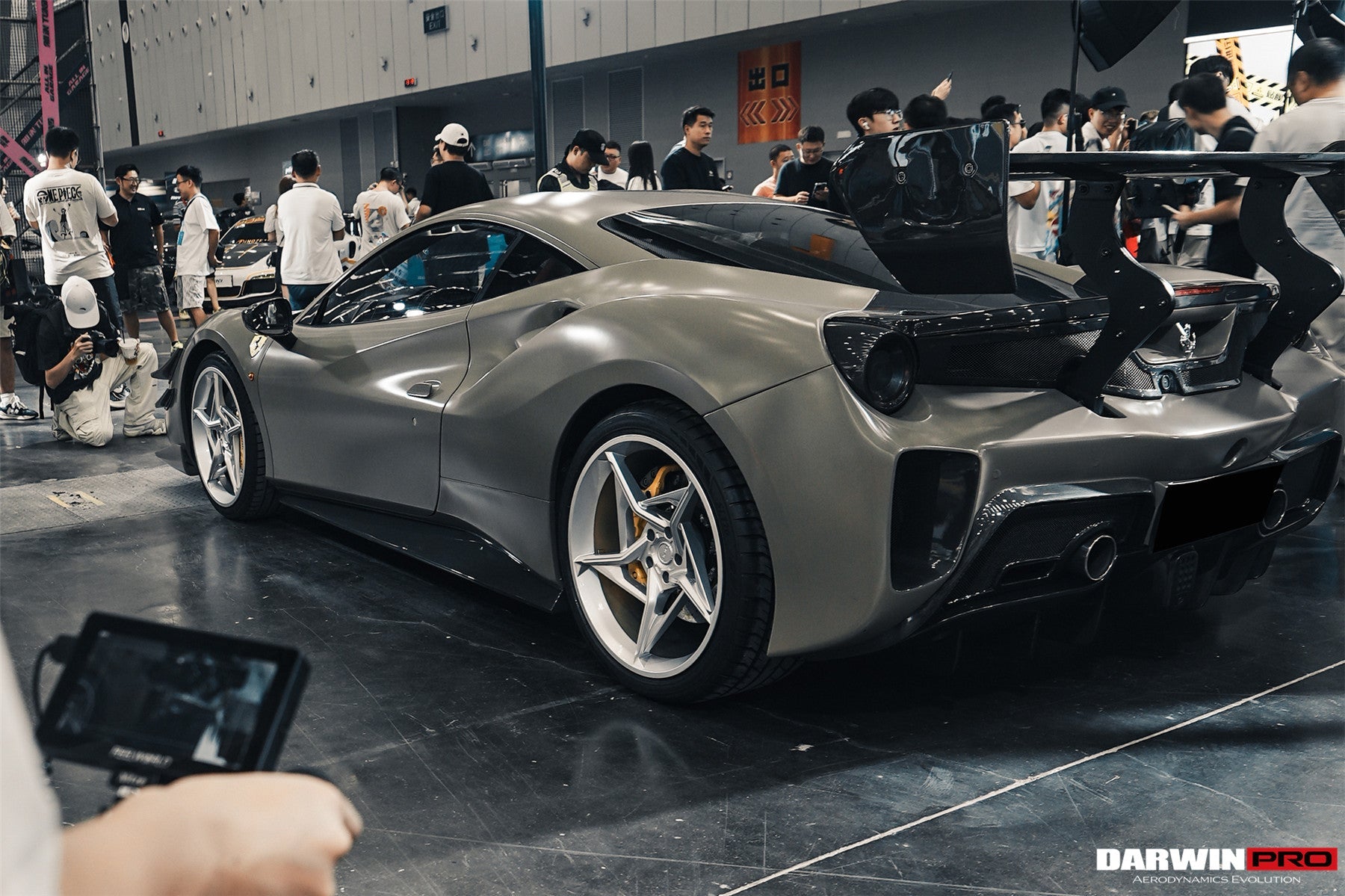 2015 - 2020 Ferrari 488 GTB Challenge Evo Modena Style Rear Bumper With Deck Lid Wing & Diffuser