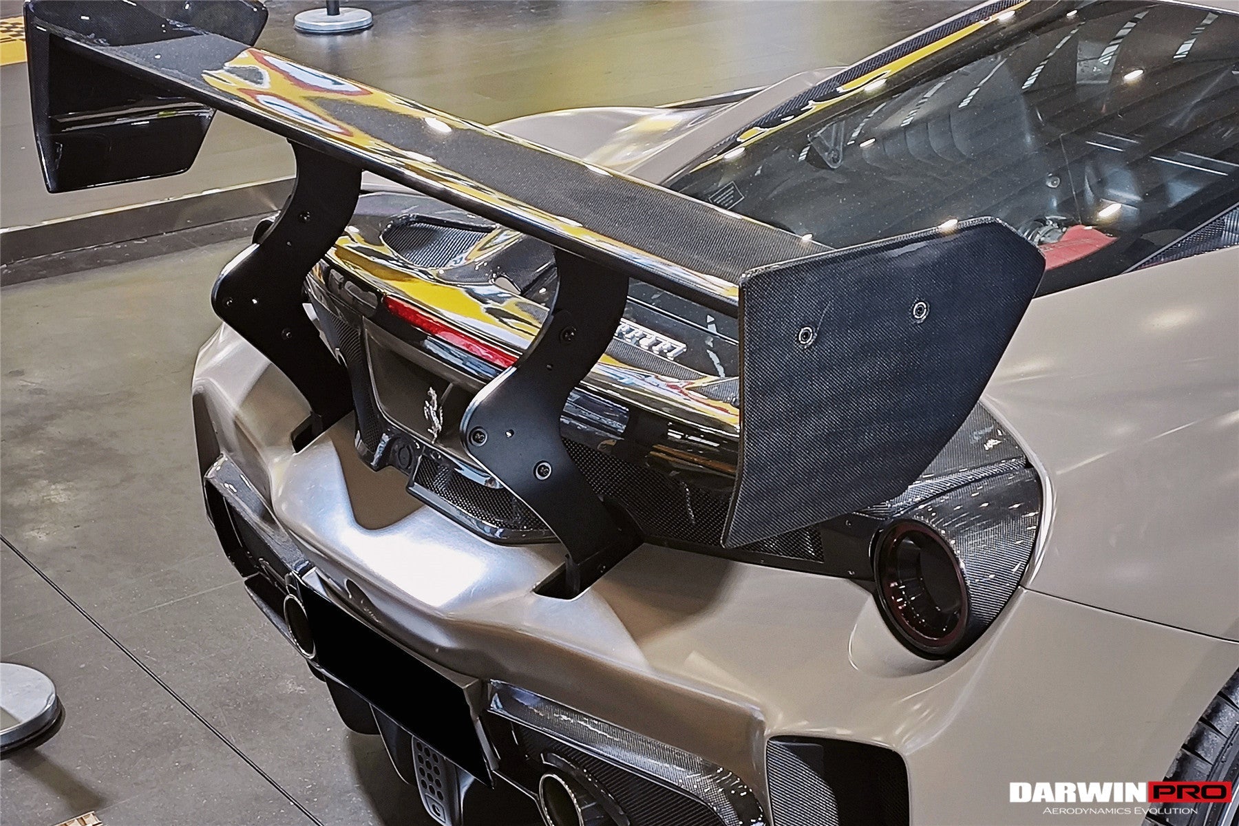 2015 - 2020 Ferrari 488 GTB Challenge Evo Modena Style Rear Bumper With Deck Lid Wing & Diffuser