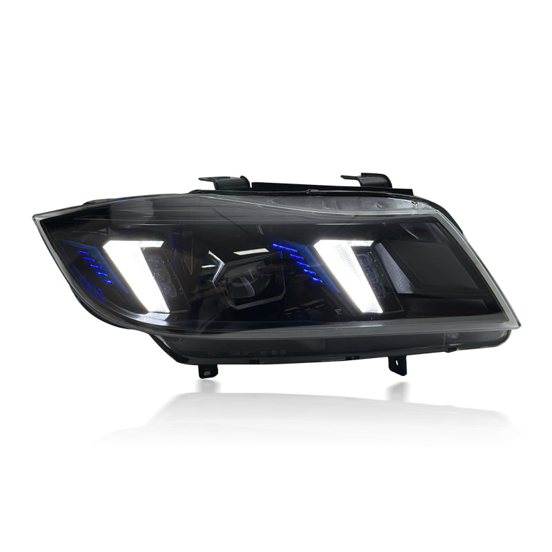 E90 3 Series Sedan Snake Eyes Style LED Headlights CSL Yellow/White (2005-2012)