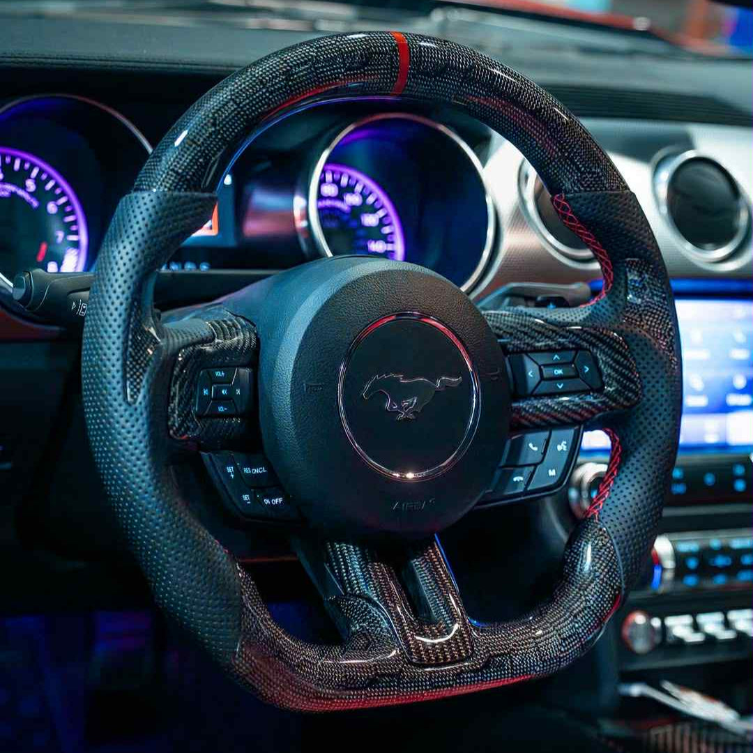 2018-23 Ford Mustang Carbon Fiber Steering Wheel
