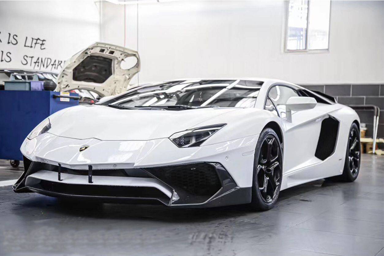 2011-2016 Lamborghini Aventador LP700 LP740 Coupe & Roadster SV Style Front Bumper - Carbonado