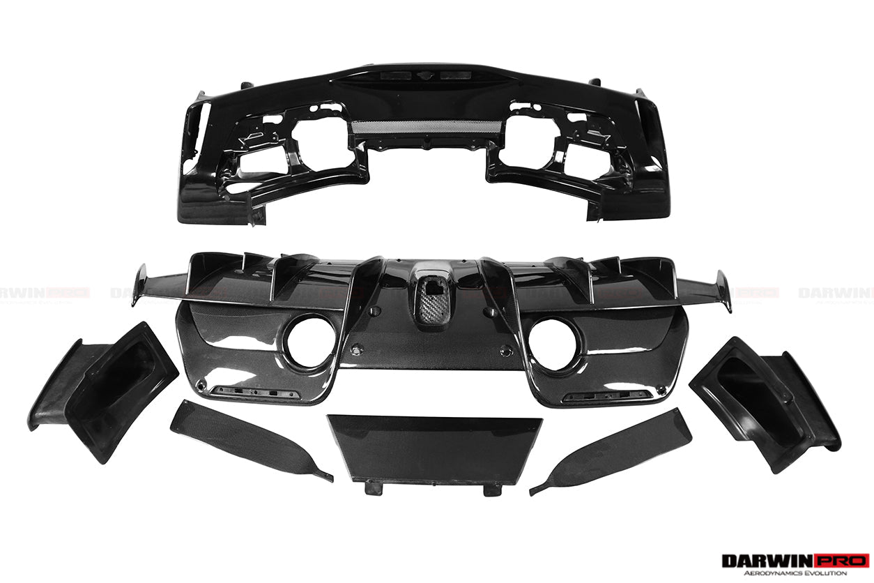 2015 - 2020 Ferrari 488 GTB Pista Style Rear Bumper & Wing