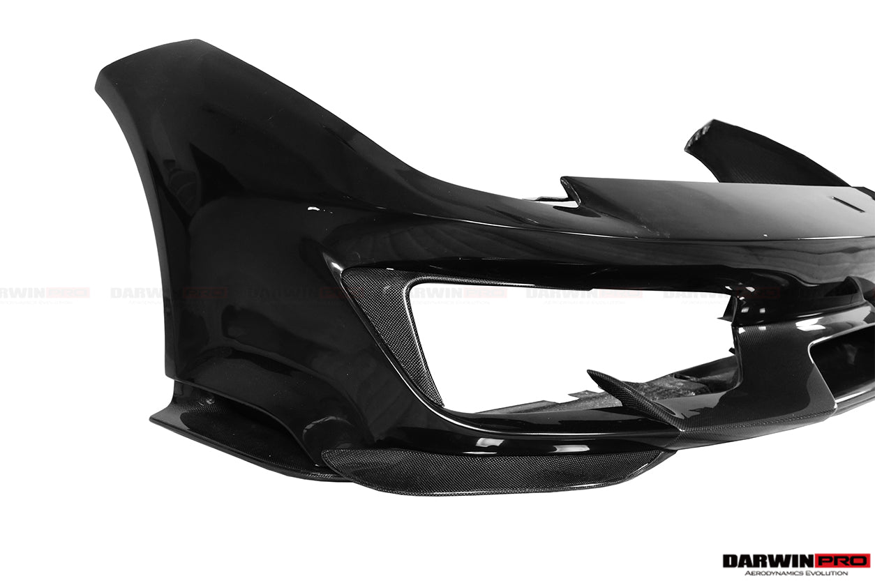 2015 - 2020 Ferrari 488 GTB & Spyder Pista Style Front Bumper Set W/ Hood