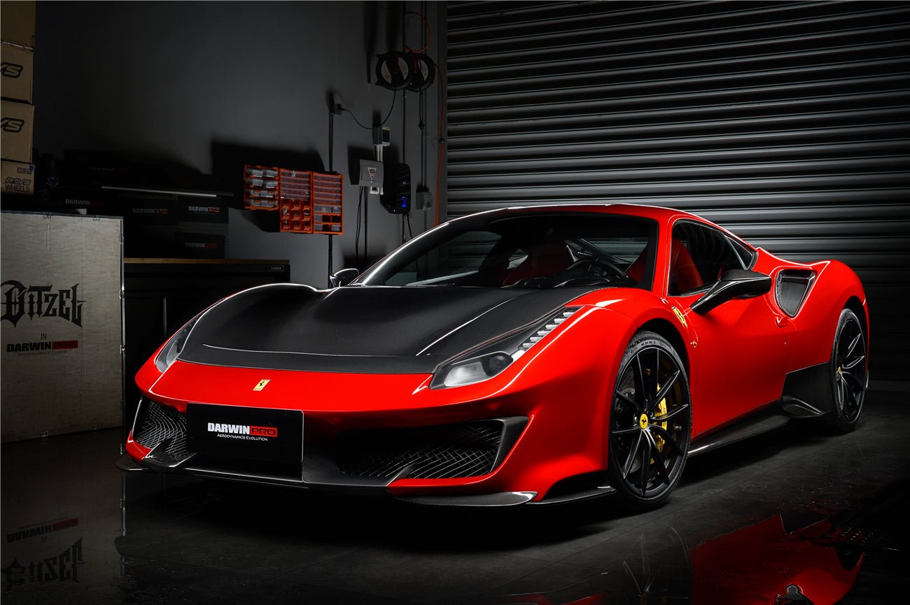 2015 - 2020 Ferrari 488 GTB & Spyder Pista Style Quarter Panel Side Scoops
