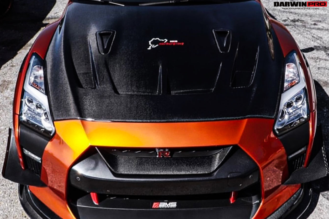 2008 - 2022 Nissan GTR R35 CBA & DBA & EBA BKSSII Style Carbon Fiber Hood