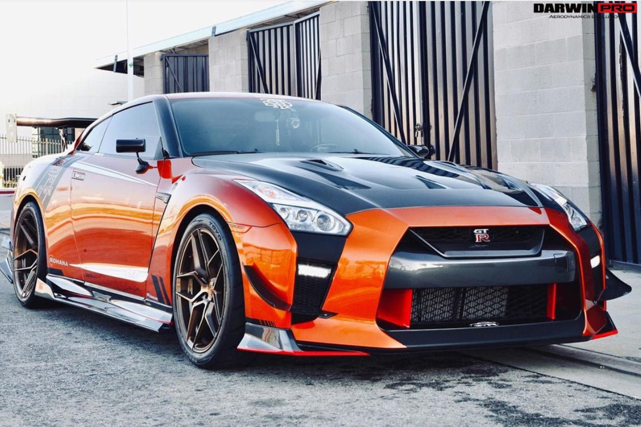 2017 - 2022 Nissan GTR R35 EBA BKSS Style Carbon Fiber Front Canards
