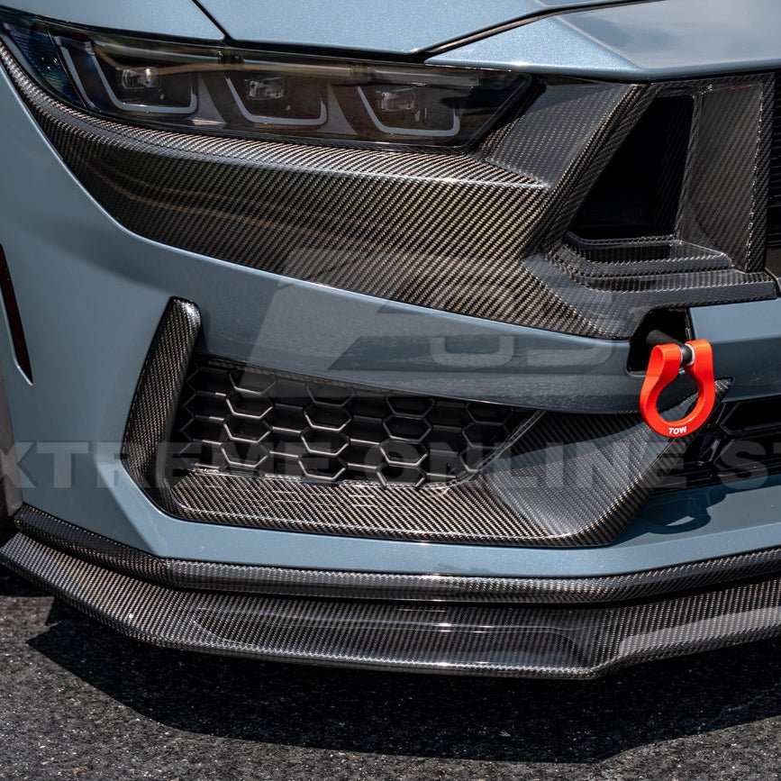Ford Mustang S650 Dark Horse Dry Carbon Fiber Front Grille Insert Set 2024-Up