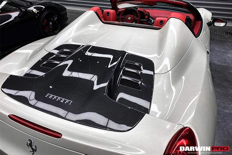 2011 - 2015 Ferrari 458 Spyder Carbon Fiber Engine Hood Replacement