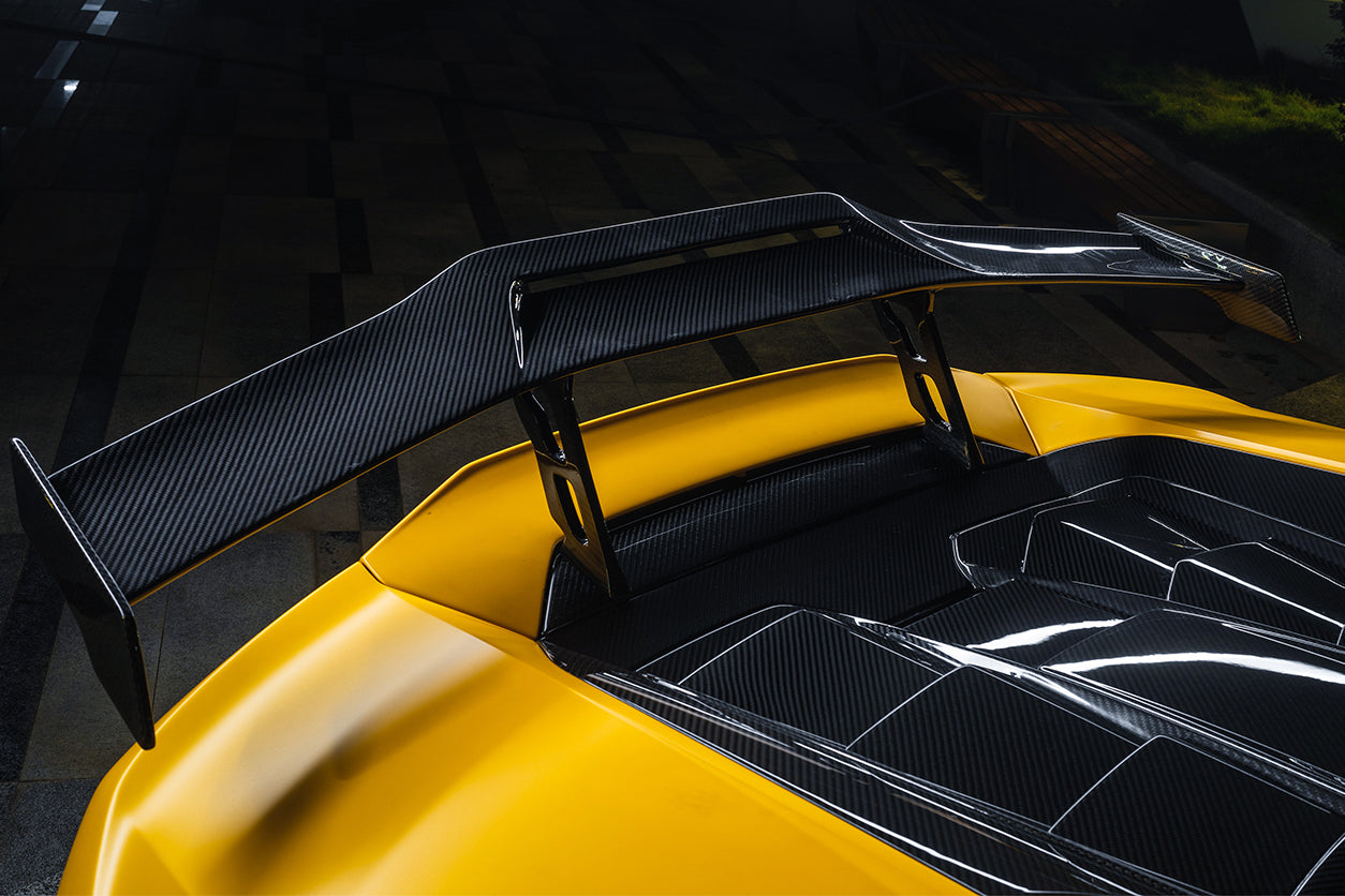 2019 - 2023 Lamborghini Huracan EVO OD Style Dry Carbon Trunk Spoiler Wing