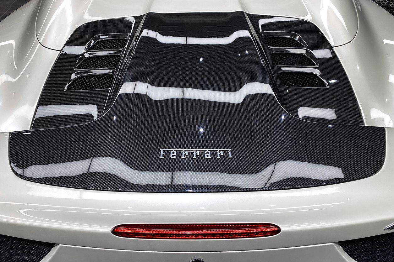 2010-2015 Ferrari 458 Spider Style Double Carbon Fiber Engien Hood Trunk - Carbonado