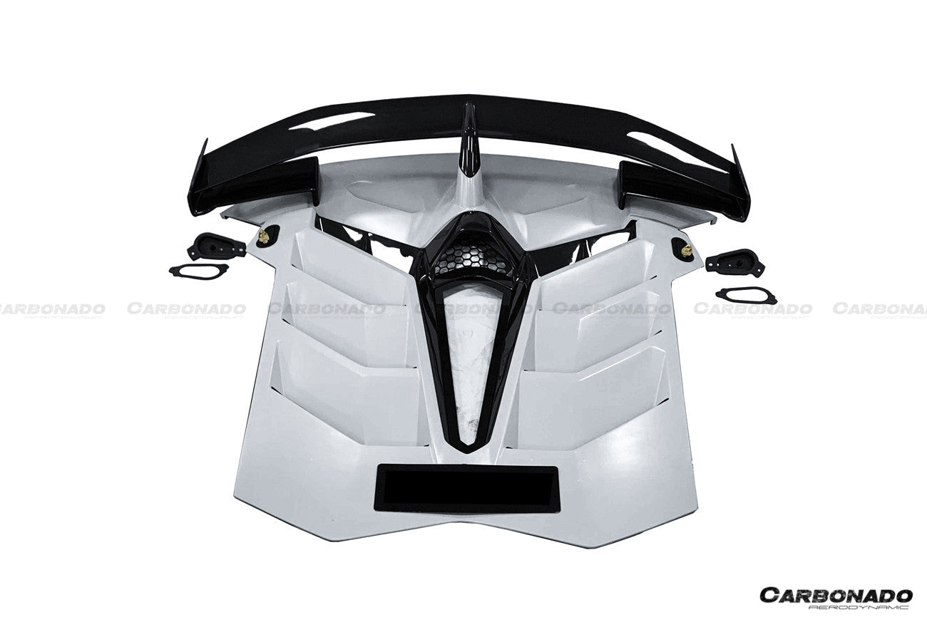 2011 - 2021 Lamborghini Aventador LP700 LP740 LP750 SVJ Coupe & Roadster SVJ Style Part DRY Carbon Fiber Engine Hood And Wing