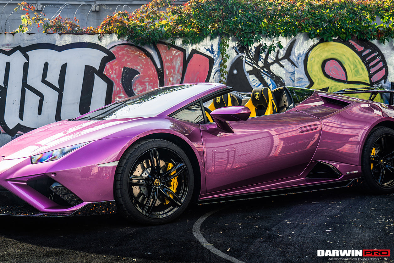 2019 - 2023 Lamborghini Huracan EVO OD Style Dry Carbon Side Skirts Under Board