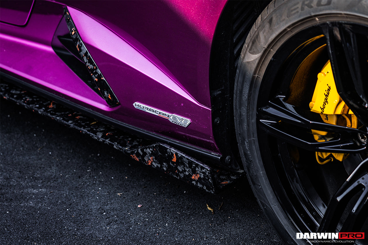 2019 - 2023 Lamborghini Huracan EVO OD Style Dry Carbon Side Skirts Under Board