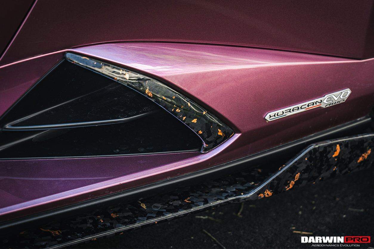 2019 - 2023 Lamborghini Huracan EVO OD Style Dry Carbon Side Skirts Under Board