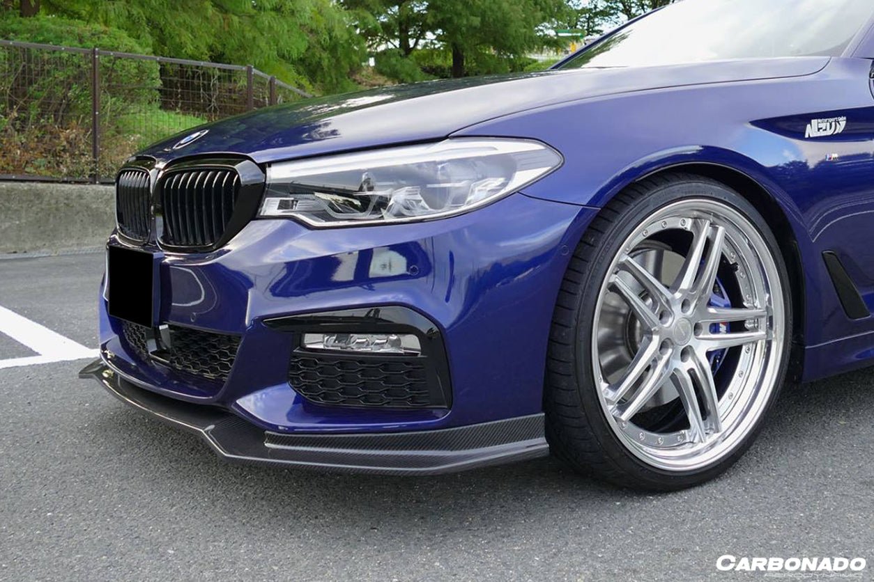 2017-2019 BMW 5 Series G30 G38 M-TECH ECC Style Carbon Fiber Front Lip